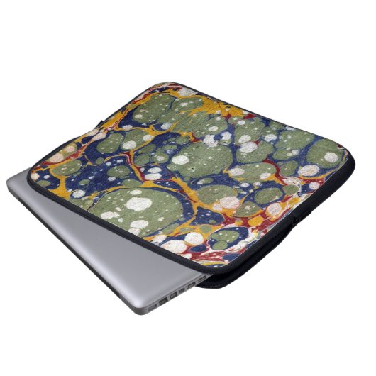 Farbige Viktorianische Papierabdeckung Laptopschutzhülle (Vorne Knopf)