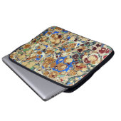 Farbige Viktorianische Papierabdeckung Laptopschutzhülle (Vorne Knopf)