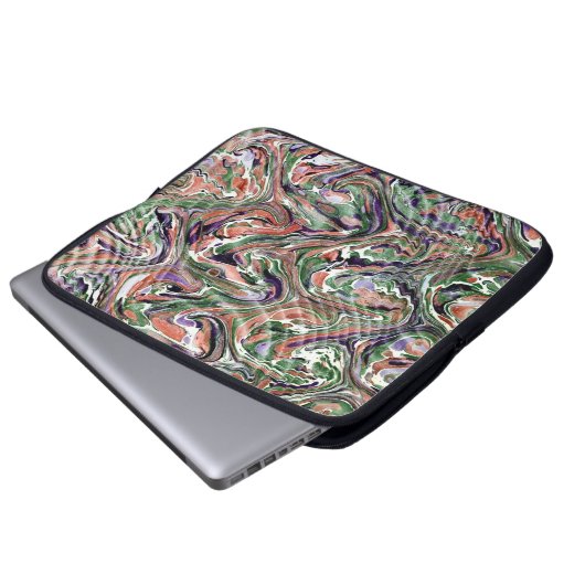 Farbige Viktorianische Papierabdeckung Laptopschutzhülle (Vorne Knopf)