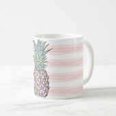 Farbige Vintage Ananas Kaffeetasse (VorderseiteRechts)