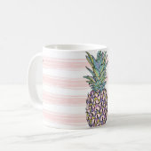 Farbige Vintage Ananas Kaffeetasse (Vorderseite Links)