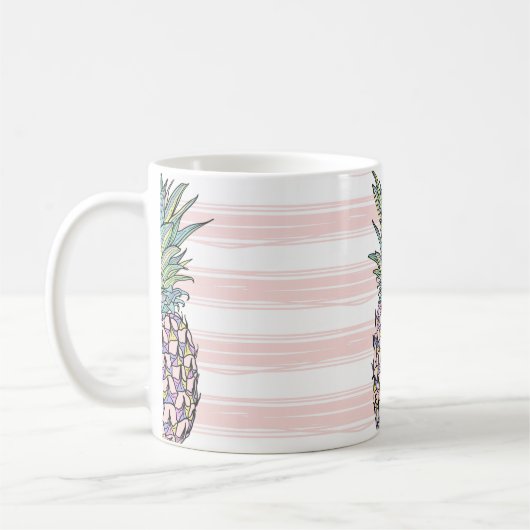 Farbige Vintage Ananas Kaffeetasse (Links)