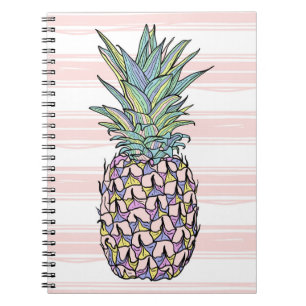 Farbige Vintage Ananas Notizblock
