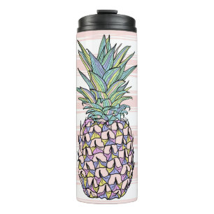 Farbige Vintage Ananas Thermosbecher