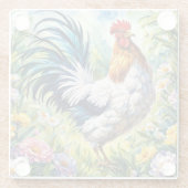 Farbige Vintage Aquarellfarben Glasuntersetzer (Rückseite)