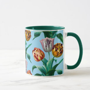Farbige Vintage Aquarellfarben Muster für Blume Tasse