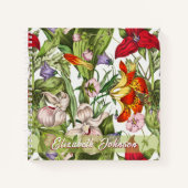 Farbige Vintage Blume Notizblock (Vorderseite)