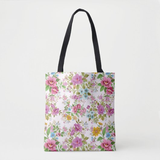 Farbige Vintage Blume Tasche (Vorderseite)