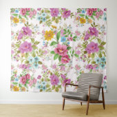 Farbige Vintage Blume Wandteppich (Beispiel (Horizontal))