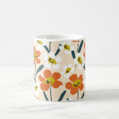Farbige, Vintage Blumenmuster. Kaffeetasse (Mittel)