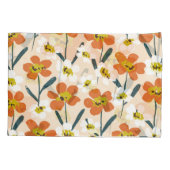 Farbige, Vintage Blumenmuster. Kissenbezug (Rückseite)