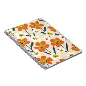 Farbige, Vintage Blumenmuster. Notizblock (Rechte Seite)