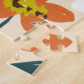 Farbige, Vintage Blumenmuster. Puzzle (Seite)