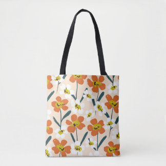 Farbige, Vintage Blumenmuster. Tasche