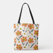 Farbige, Vintage Blumenmuster. Tasche (Rückseite)