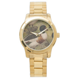 Farbige Vintage Entenmalerei Armbanduhr