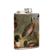 Farbige Vintage Entenmalerei Flachmann (Rechts)