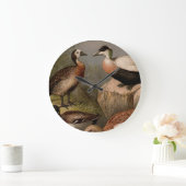 Farbige Vintage Entenmalerei Große Wanduhr (Zuhause)