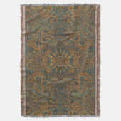 Farbige Vintage Floral Paisley 2 Decke (Vorderseite Vertikal)