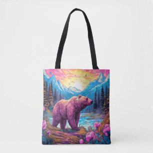Farbige Vintage-Freiluftillustration Tasche