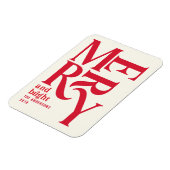 Farbige Vintage Fröhliche Ankündigung Magnet (Linke Seite)