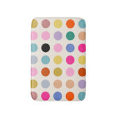 Farbige Vintage geometrische Punkte Badematte (Vorderseite Vertikal)