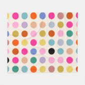 Farbige Vintage geometrische Punkte Fleecedecke (Vorderseite (Horizontal))
