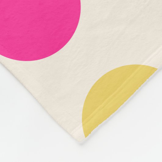 Farbige Vintage geometrische Punkte Fleecedecke (Ecke)