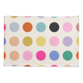 Farbige Vintage geometrische Punkte Kissenbezug (Rückseite)