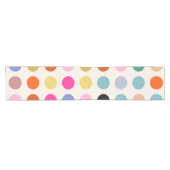 Farbige Vintage geometrische Punkte Kurzer Tischläufer (Horizontal)