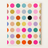 Farbige Vintage geometrische Punkte Planer (Rückseite)