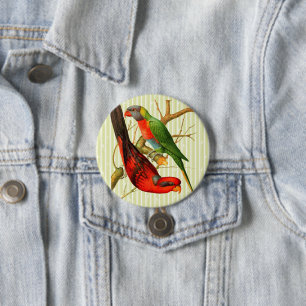 Farbige Vintage-Illustration roter und grüner Papa Button