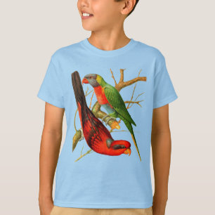 Farbige Vintage-Illustration roter und grüner Papa T-Shirt