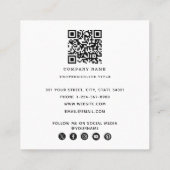 Farbige Vintage Insektendarstellung QR-Code Quadratische Visitenkarte (Rückseite)