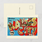 Farbige Vintage Kansas City  Postkarte (Vorne/Hinten)