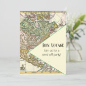 Farbige Vintage Karte Bon Voyage Senden Party (Stehend Vorderseite)