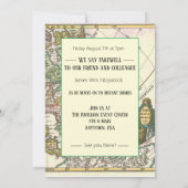 Farbige Vintage Karte Bon Voyage Senden Party (Rückseite)