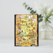 Farbige Vintage-Karte der Märchenländer Postkarte (Stehend Vorderseite)
