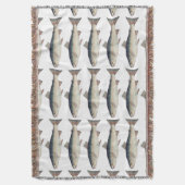 Farbige Vintage Lachsillustrierung Decke (Vorderseite Vertikal)