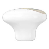 Farbige Vintage Lachsillustrierung Keramikknauf (Seitenansicht)