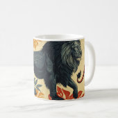 Farbige Vintage Löwen Kaffeetasse (VorderseiteRechts)
