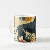 Farbige Vintage Löwen Kaffeetasse (Vorderseite Links)