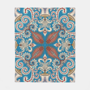 Farbige Vintage Mandala-Motive nahtlos Fleecedecke