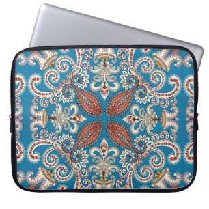 Farbige Vintage Mandala-Motive nahtlos Laptopschutzhülle