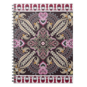 Farbige Vintage Mandala-Motive nahtlos Notizblock
