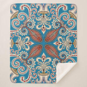 Farbige Vintage Mandala-Motive nahtlos Sherpadecke