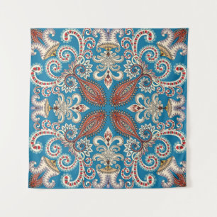 Farbige Vintage Mandala-Motive nahtlos Wandteppich
