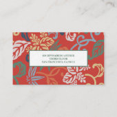 Farbige Vintage Muster-Visitenkarte Visitenkarte (Rückseite)