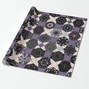 Farbige Vintage nahtlose Muster mit blumigen und  Geschenkpapier