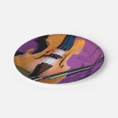 Farbige Vintage Papiertüte - Viola Pappteller (Schrägansicht)